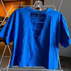 Wild fable blue cutout tee shirt—size medium